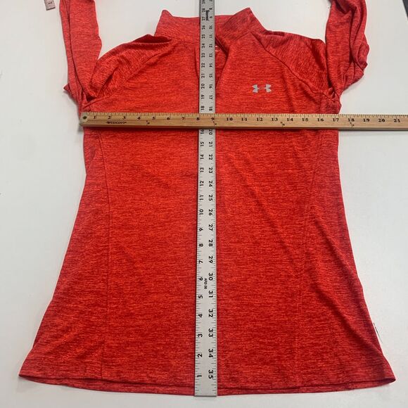 Under Armour Training Shirt Womens M Medium Flame Half Zip Space Dye HeatGear - Picture 6 of 9